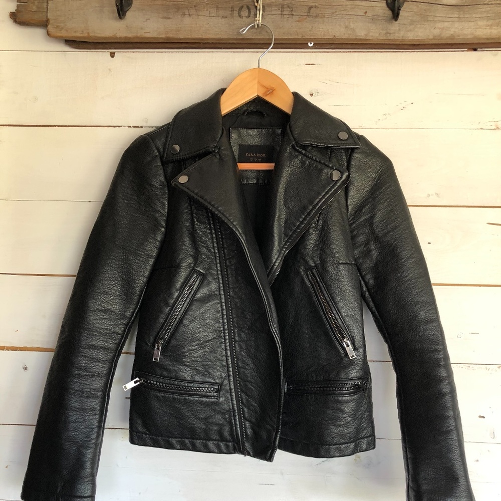 Zara Black Leather Jacket